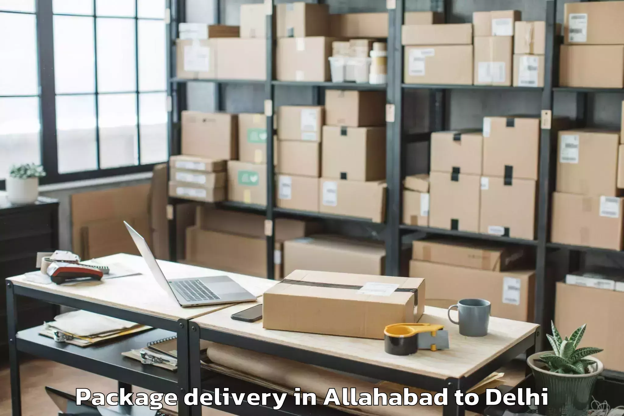 Reliable Allahabad to Ambience Mall Vasant Kunj Package Delivery